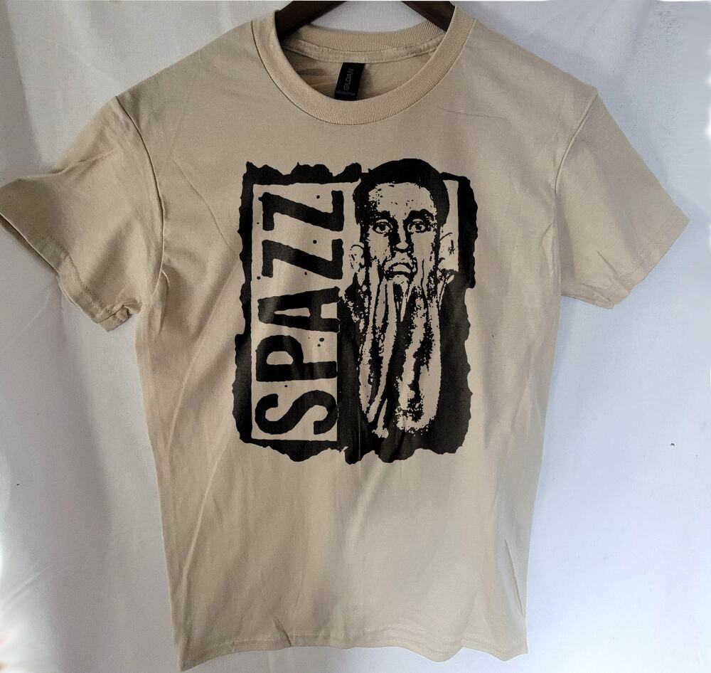 spazz band t shirt Size Small Cream